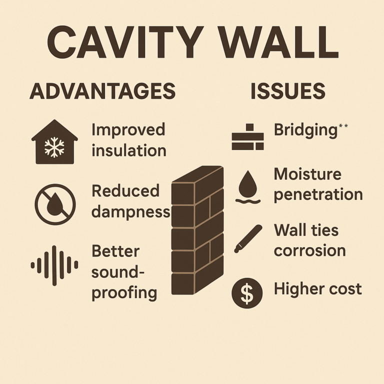 Cavity wall advantages and isuues
