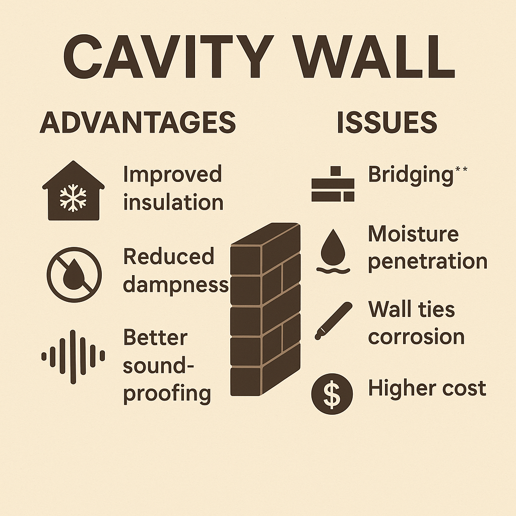 Cavity wall advantages and isuues Cavity wall advantages and isuues