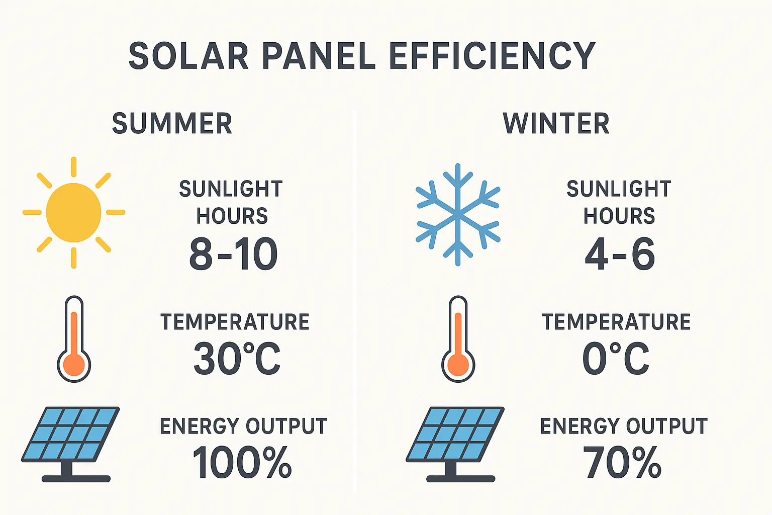 Solar Panel Efficiency Infographic
