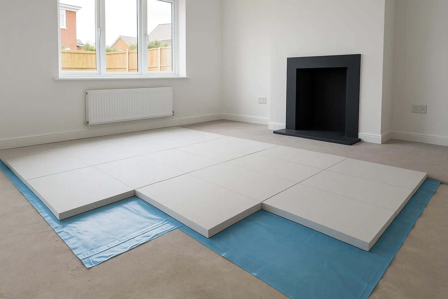 Concrete floor insulation