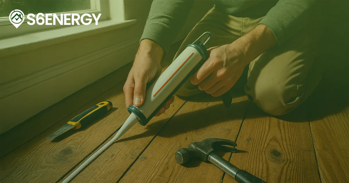 Method to fix drafty floor